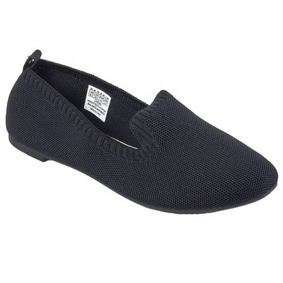 Danskin Shoes - Danskin Dream Knit Ribbed Ballet Flats-Black-Women Size 7